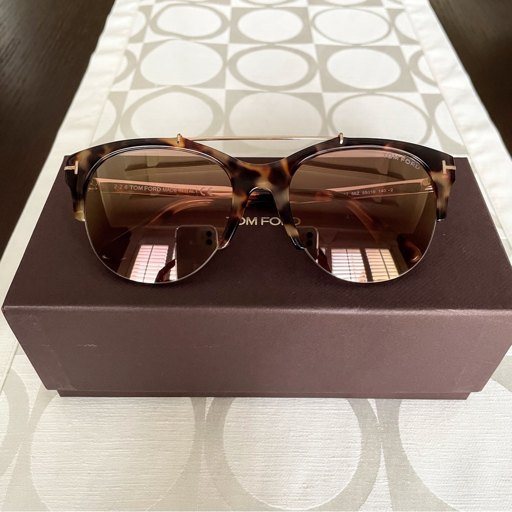 Tom Ford Adrenne Tortoise Sunglasses